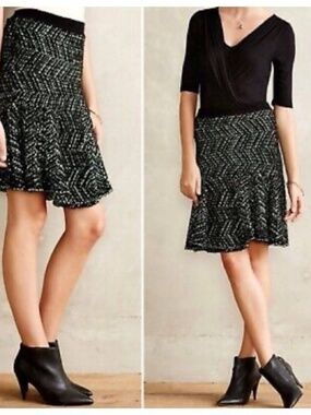 Anthropologie Moth Knit Fit & Flare Skirt